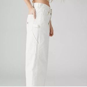 Dickies carpenter trousers in white